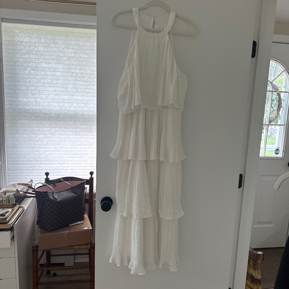 White tiered dress